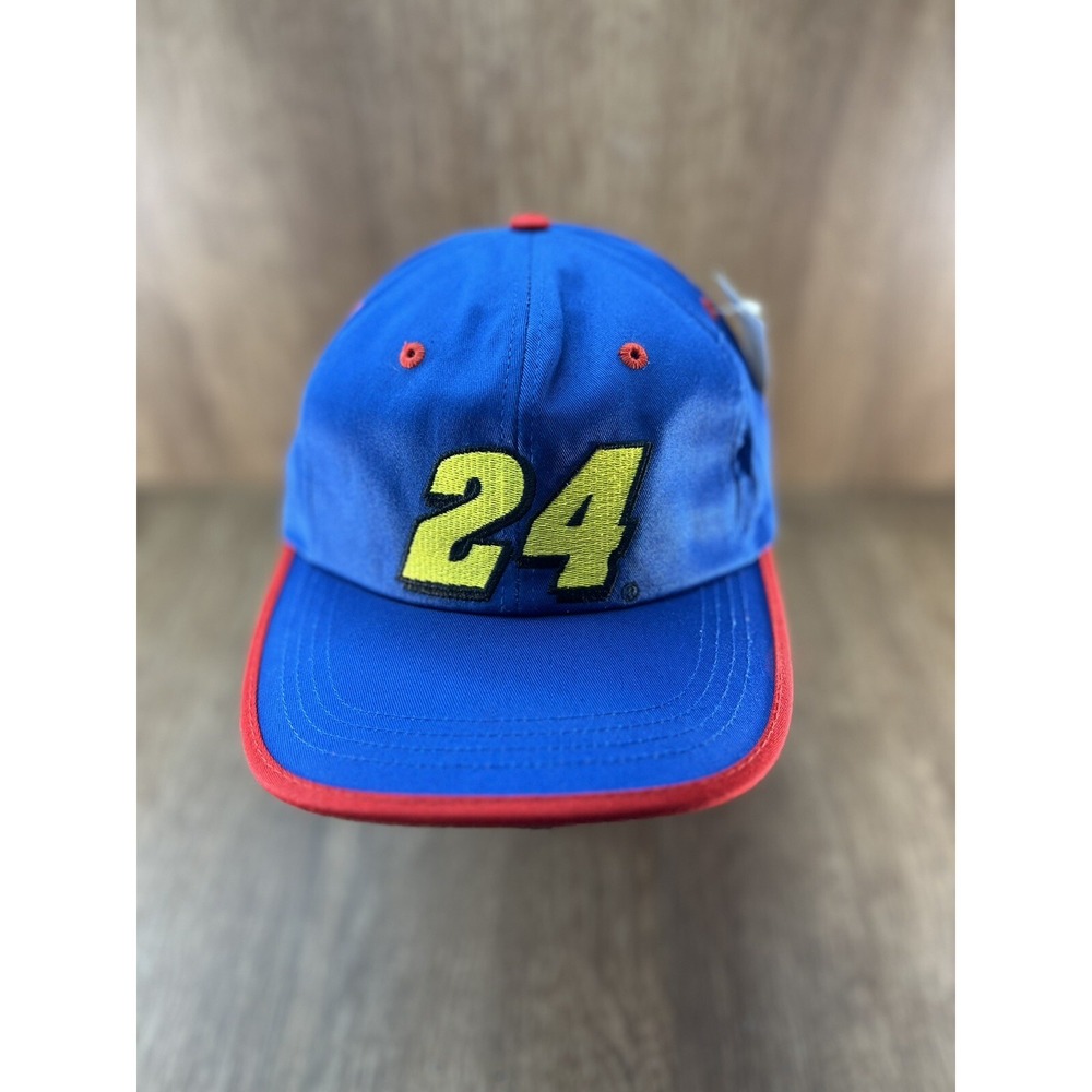 Vintage 1998 Jeff Gordon #24 NASCAR Hat Competitors View Blue Red NWT